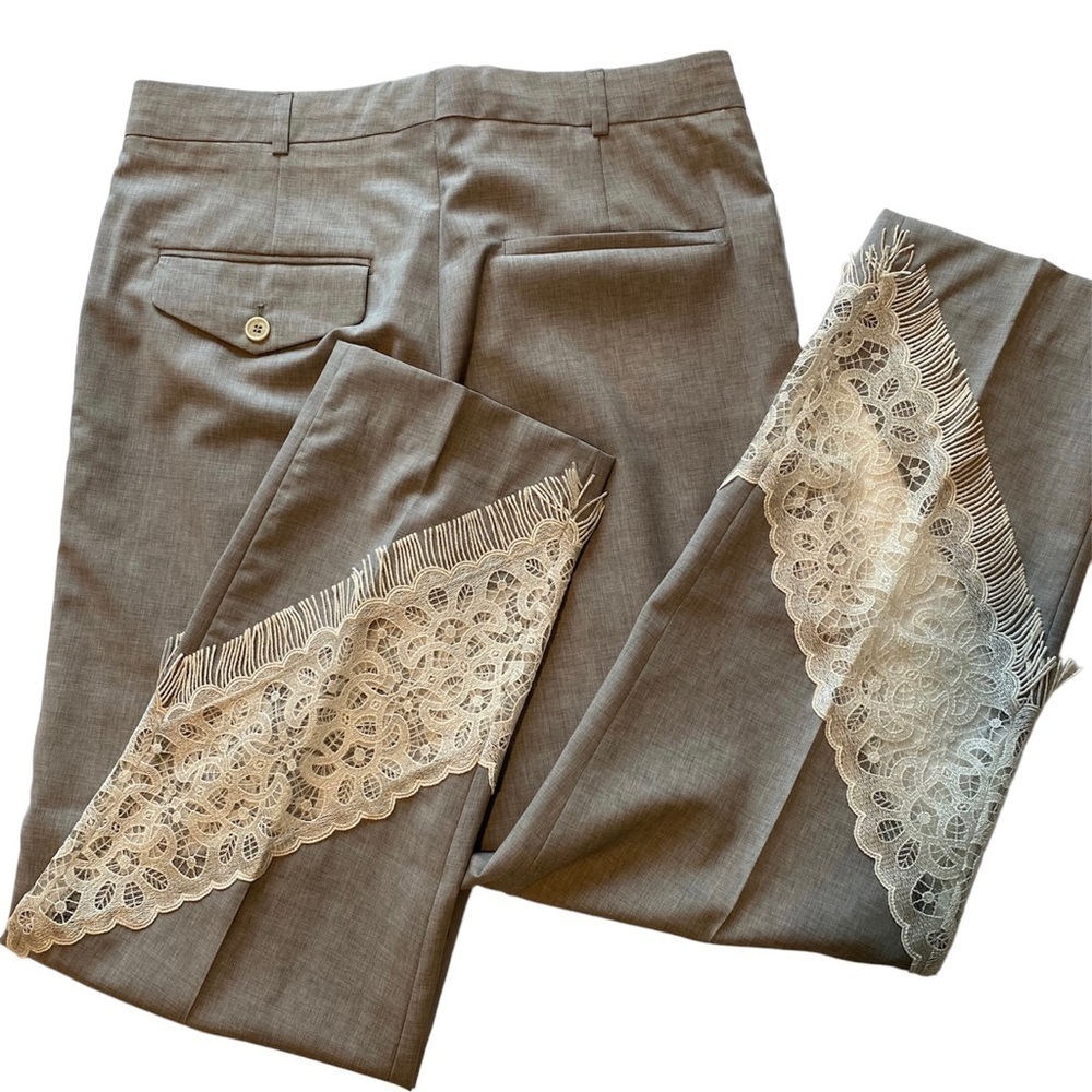 Golden Goose RARE Deluxe Brand Veneza capri grey pants trousers lace high rise - Picture 4 of 16